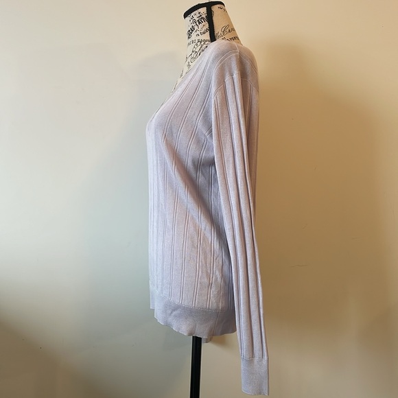 judith & charles Silk blend V-neck Long Sleeve Sweater - L - Picture 4 of 13